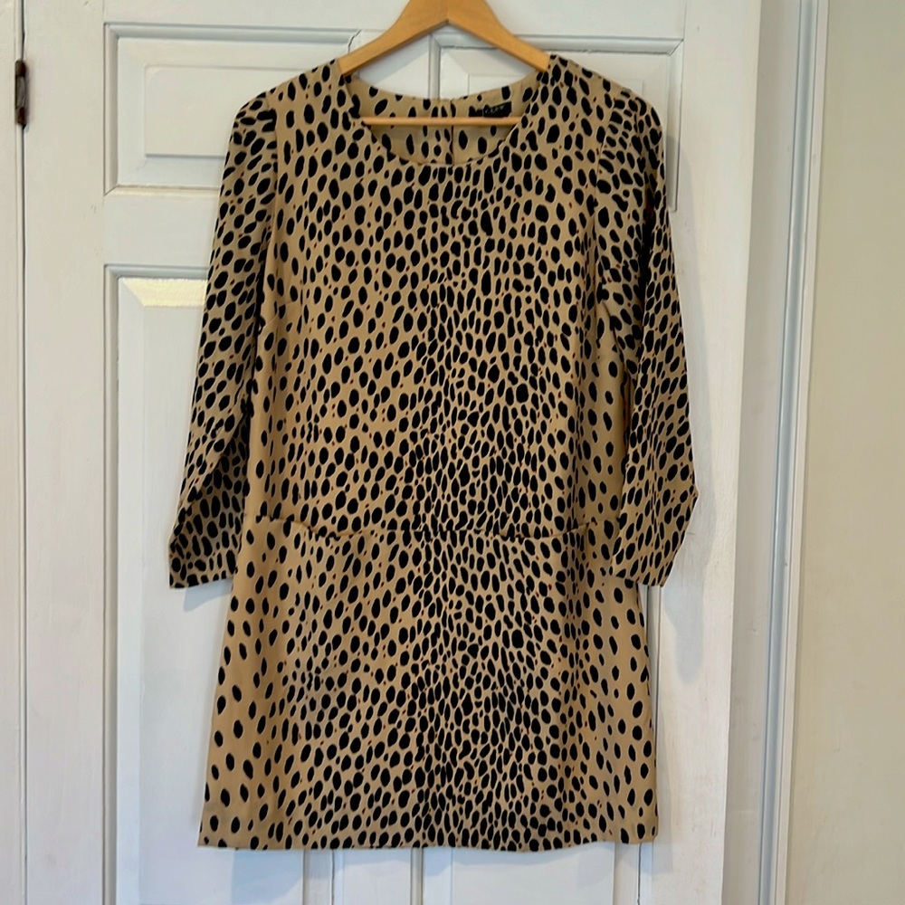 Leopard print J Crew party dress size 4